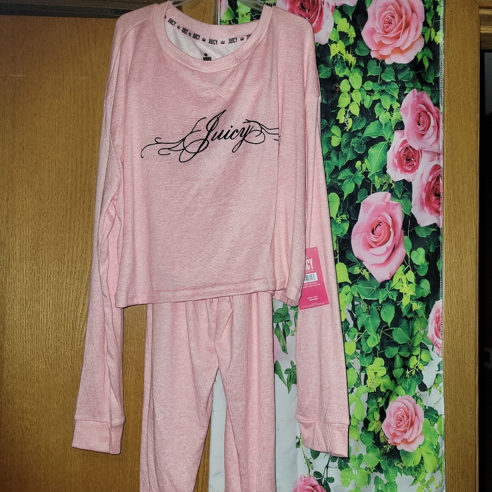 Juicy couture pajamas, Large, light pink